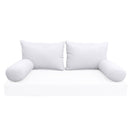 Modern outdoor daybed cushion set with two bolsters and two pillows, ideal for patio, porch, or indoor lounge spaces. — cover only