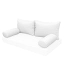 STYLE 2 pillow and bolster cushion set for daybeds, porch swings, or beds – indoor and outdoor use with durable knife-edge design. — cover only