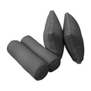 STYLE 2 Pillow & Bolster Cushion for Outdoor Indoor Daybed Porch Swing Bed Crib Size Piped Trim AD003 | COVERS ONLY |