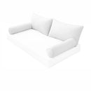 STYLE 2 Pillow & Bolster Cushion for Outdoor Indoor Daybed Porch Swing Bed Crib Size Piped Trim AD106 | COVERS ONLY |