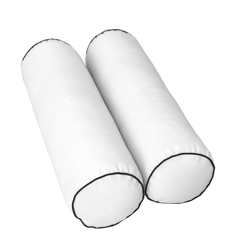 STYLE 2 - Mattress & Pillow Bolster Cushion for Outdoor Indoor Daybed Porch Swing Bed Contrast Pipe Crib Size AD106 | COVERS ONLY |