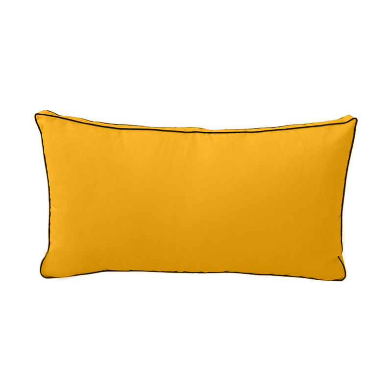 STYLE 2 - Mattress & Pillow Bolster Cushion for Outdoor Indoor Daybed Porch Swing Bed Contrast Pipe Crib Size AD108 | COVERS ONLY |