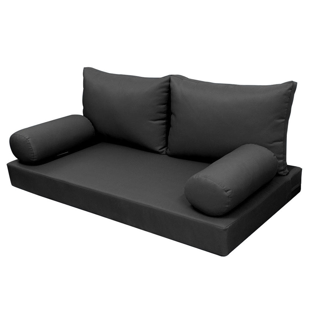 STYLE 2 pillow and bolster cushion set for daybeds, porch swings, or beds – indoor and outdoor use with durable knife-edge design. — cover only