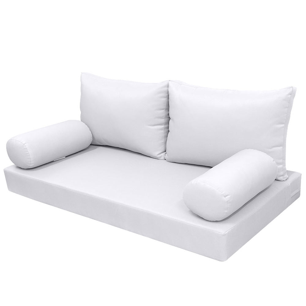 STYLE 2 pillow and bolster cushion set for daybeds, porch swings, or beds – indoor and outdoor use with durable knife-edge design. — cover only