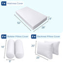 STYLE 2 - Mattress & Pillow Bolster Cushion for Outdoor Indoor Daybed Porch Swing Bed Knife Edge Crib Size AD106 | COVERS ONLY |