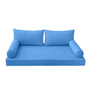 Modern outdoor daybed cushion set with two bolsters and two pillows, ideal for patio, porch, or indoor lounge spaces. — cover only
