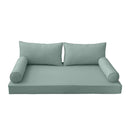 Modern outdoor daybed cushion set with two bolsters and two pillows, ideal for patio, porch, or indoor lounge spaces. — cover only
