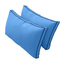 Pillow and bolster cushions displayed on an outdoor porch swing for a cozy, elegant setting.