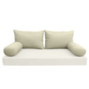 Modern outdoor daybed cushion set with two bolsters and two pillows, ideal for patio, porch, or indoor lounge spaces. — cover only