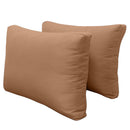 Pillow and bolster cushions displayed on an outdoor porch swing for a cozy, elegant setting