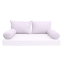 Modern outdoor daybed cushion set with two bolsters and two pillows, ideal for patio, porch, or indoor lounge spaces. — cover only