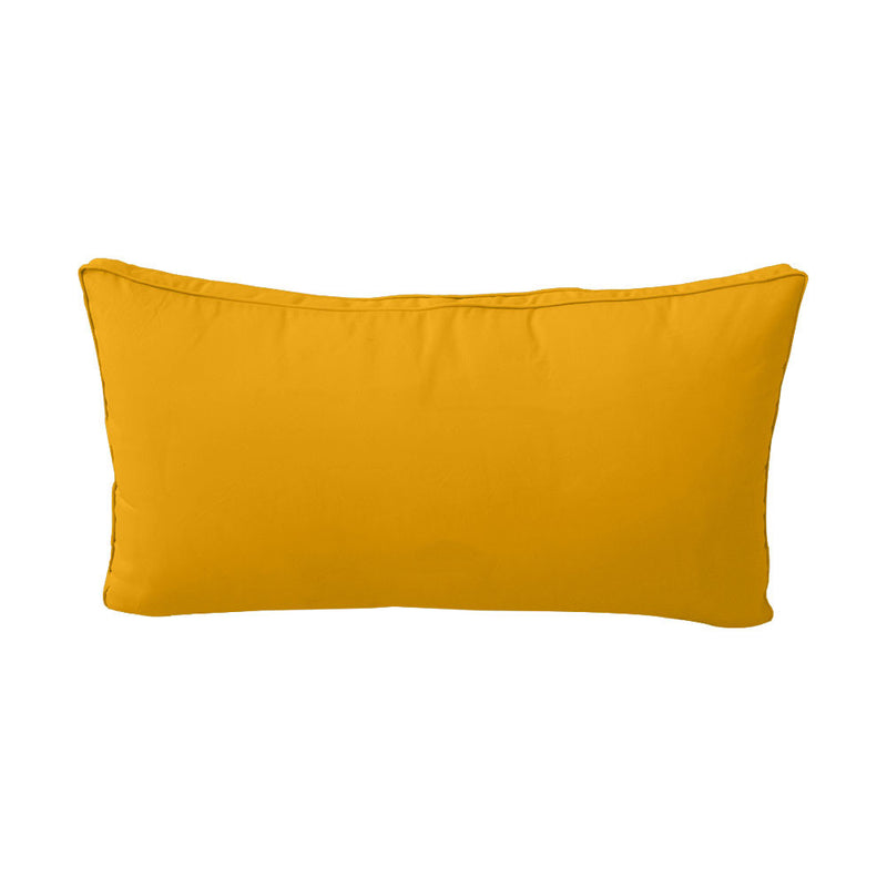 STYLE 2 Pillow & Bolster Cushion for Outdoor Indoor Daybed Porch Swing Bed Full Size Piped Trim AD108 | COVERS ONLY |