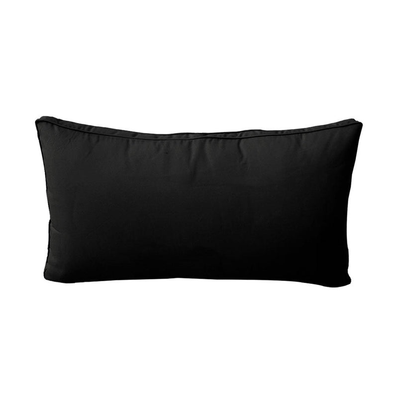 STYLE 2 Pillow & Bolster Cushion for Outdoor Indoor Daybed Porch Swing Bed Full Size Piped Trim AD109 | COVERS ONLY |
