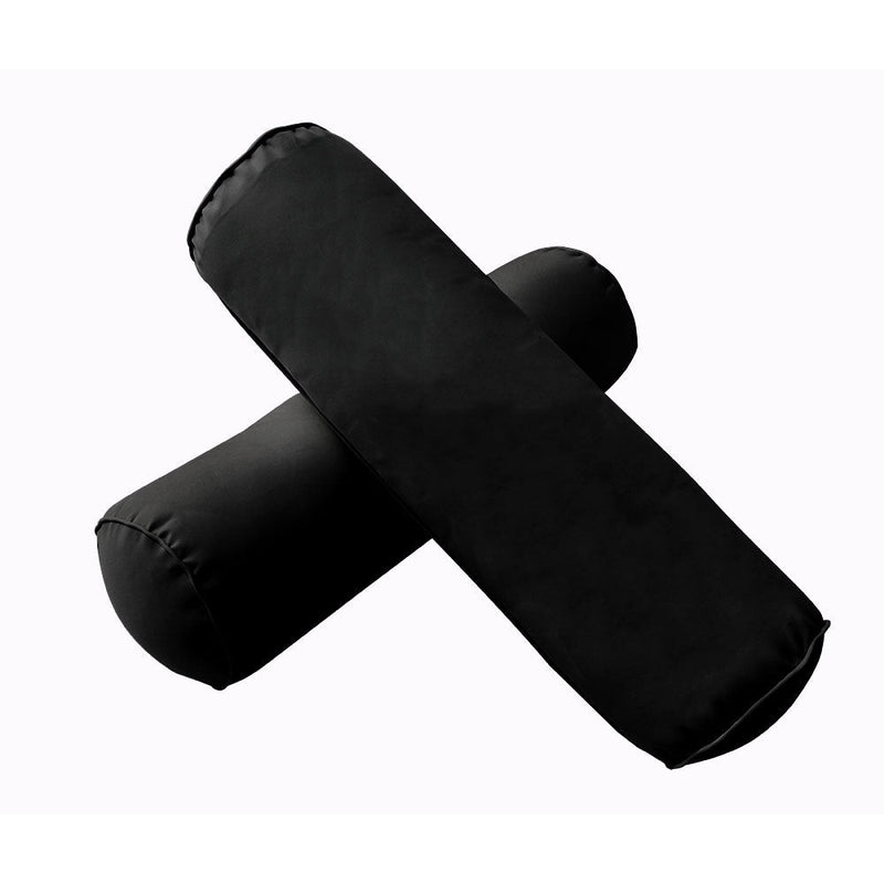 STYLE 2 Pillow & Bolster Cushion for Outdoor Indoor Daybed Porch Swing Bed Full Size Piped Trim AD109 | COVERS ONLY |