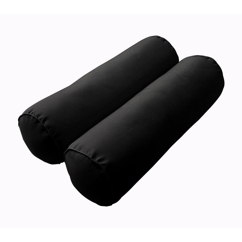 STYLE 2 Pillow & Bolster Cushion for Outdoor Indoor Daybed Porch Swing Bed Full Size Piped Trim AD109 | COVERS ONLY |