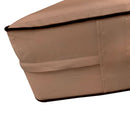 STYLE 2 - Mattress & Pillow Bolster Cushion for Outdoor Indoor Daybed Porch Swing Bed Contrast Pipe Full Size AD104 | COVERS ONLY |