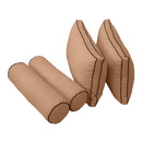 Cushion and bolster set styled on a crib-size daybed with natural light background.