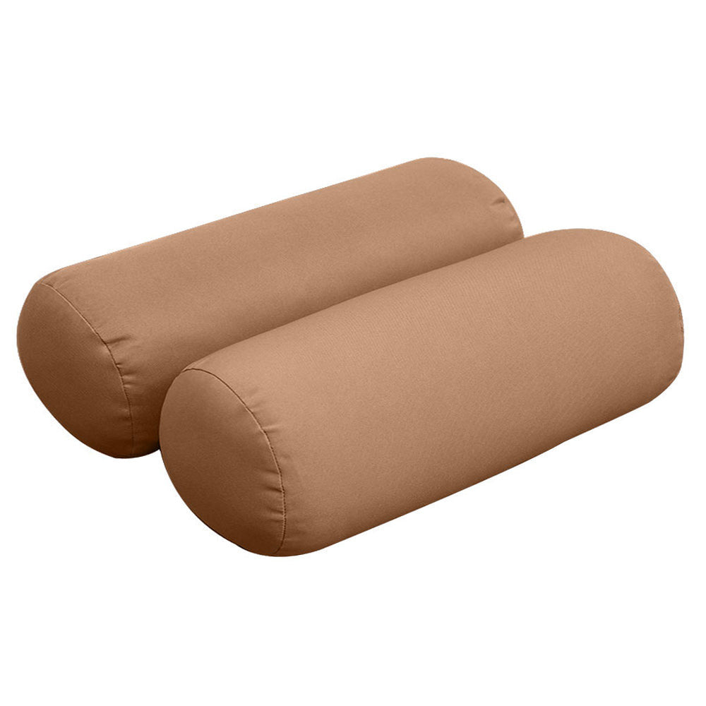 Cushion and bolster set styled on a crib-size daybed with natural light background