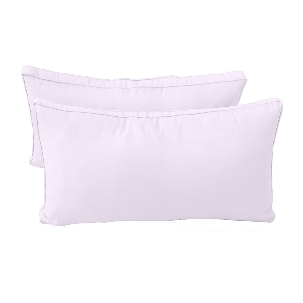 STYLE 2 - Mattress & Pillow Bolster Cushion for Outdoor Indoor Daybed Porch Swing Bed Piped Trim Full Size AD107 | COVERS ONLY |
