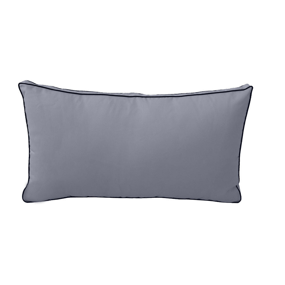 STYLE 2 Pillow & Bolster Cushion for Outdoor Indoor Daybed Porch Swing Bed Queen Size Contrast Trim AD001 | COVERS ONLY |
