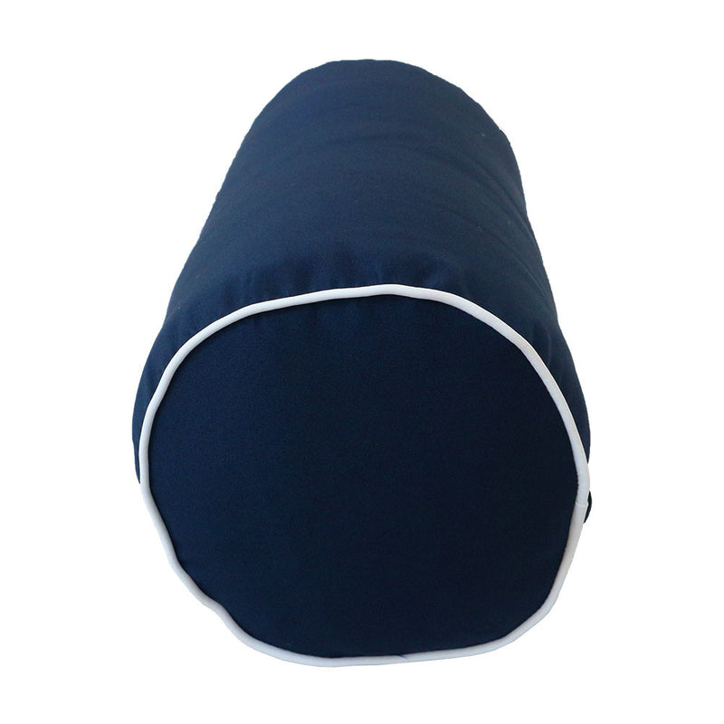 STYLE 2 Pillow & Bolster Cushion for Outdoor Indoor Daybed Porch Swing Bed Queen Size Contrast Trim AD101 | COVERS ONLY |
