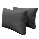 Pillow and bolster cushions displayed on an outdoor porch swing for a cozy, elegant setting