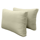 Pillow and bolster cushions displayed on an outdoor porch swing for a cozy, elegant setting
