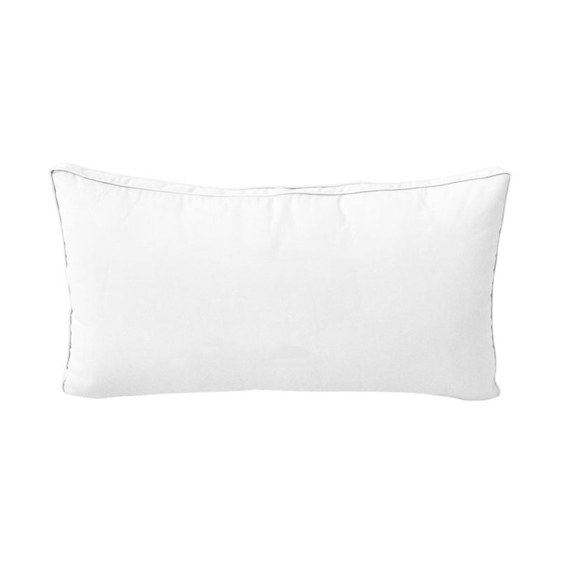 STYLE 2 Pillow & Bolster Cushion for Outdoor Indoor Daybed Porch Swing Bed Queen Size Piped Trim AD106 | COVERS ONLY |