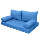 STYLE 2 pillow and bolster cushion set for daybeds, porch swings, or beds – indoor and outdoor use with durable knife-edge design. — cover only