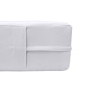 STYLE 2 - Mattress & Pillow Bolster Cushion for Outdoor Indoor Daybed Porch Swing Bed Knife Edge Queen Size AD105 | COVERS ONLY |