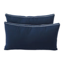 Pillow and bolster cushions displayed on an outdoor porch swing for a cozy, elegant setting.