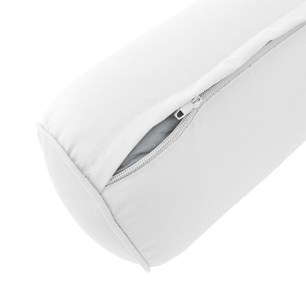 STYLE 2 Pillow & Bolster Cushion for Outdoor Indoor Daybed Porch Swing Bed Twin Size Piped Trim AD106 | COVERS ONLY |