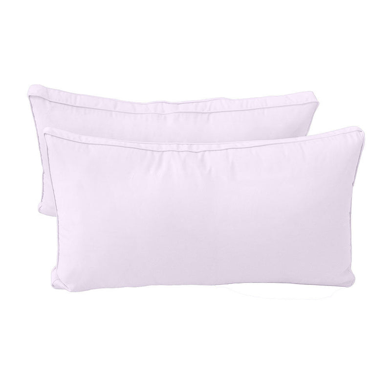 STYLE 2 Pillow & Bolster Cushion for Outdoor Indoor Daybed Porch Swing Bed Twin Size Piped Trim AD107 | COVERS ONLY |
