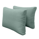 STYLE 2 - Mattress & Pillow Bolster Cushion for Outdoor Indoor Daybed Porch Swing Bed Knife Edge Twin Size AD002 | COVERS ONLY |