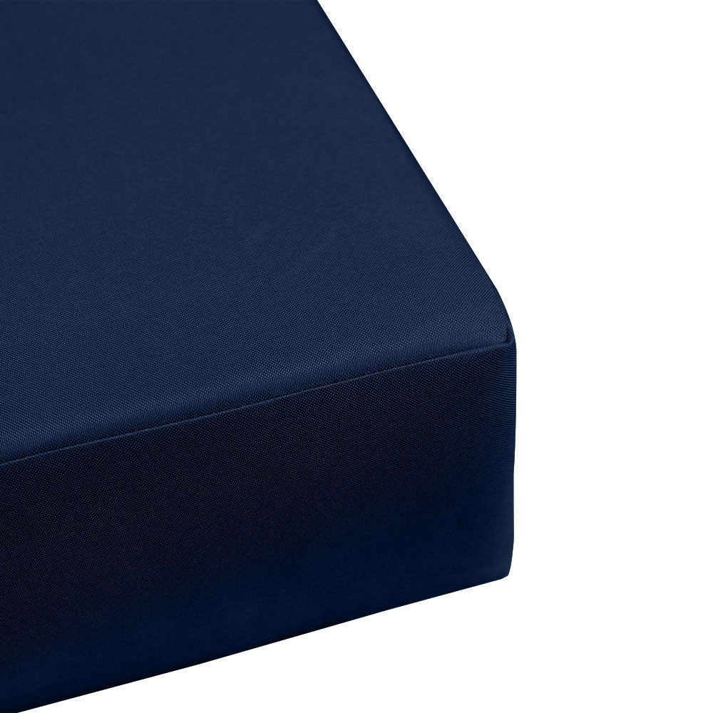 STYLE 2 - Mattress & Pillow Bolster Cushion for Outdoor Indoor Daybed Porch Swing Bed Knife Edge Twin Size AD101 | COVERS ONLY |