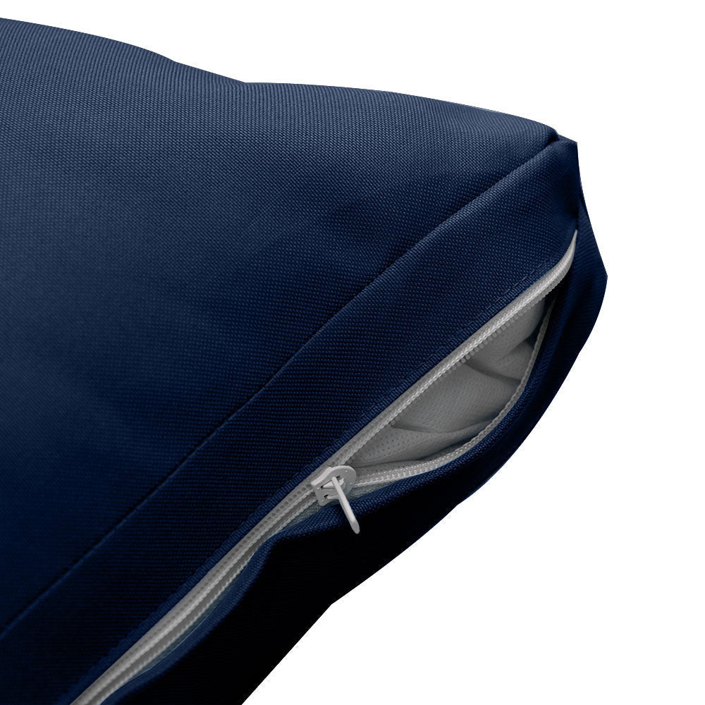 STYLE 2 - Mattress & Pillow Bolster Cushion for Outdoor Indoor Daybed Porch Swing Bed Knife Edge Twin Size AD101 | COVERS ONLY |