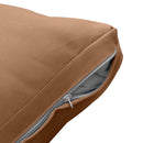 STYLE 2 - Mattress & Pillow Bolster Cushion for Outdoor Indoor Daybed Porch Swing Bed Knife Edge Twin Size AD104 | COVERS ONLY |