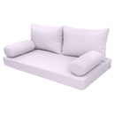 STYLE 2 - Mattress & Pillow Bolster Cushion for Outdoor Indoor Daybed Porch Swing Bed Knife Edge Twin Size AD107 | COVERS ONLY |