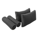 STYLE 2 - Mattress & Pillow Bolster Cushion for Outdoor Indoor Daybed Porch Swing Bed Contrast Trim Twin-XL Size AD003 | COVERS ONLY |