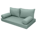 STYLE 2 pillow and bolster cushion set for daybeds, porch swings, or beds – indoor and outdoor use with durable knife-edge design. — cover only