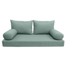 Modern outdoor daybed cushion set with two bolsters and two pillows, ideal for patio, porch, or indoor lounge spaces. — cover only