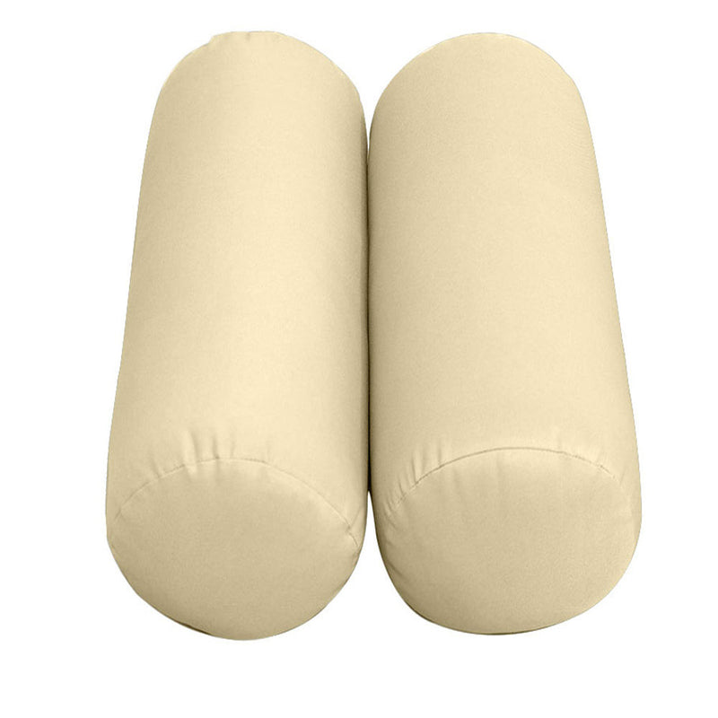 STYLE 2 - Mattress & Pillow Bolster Cushion for Outdoor Indoor Daybed Porch Swing Bed Knife Edge Twin-XL Size AD103 | COVERS ONLY |