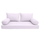 Modern outdoor daybed cushion set with two bolsters and two pillows, ideal for patio, porch, or indoor lounge spaces. — cover only
