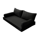 STYLE 2 - Mattress & Pillow Bolster Cushion for Outdoor Indoor Daybed Porch Swing Bed Twin-XL Size AD109 | COVERS ONLY |