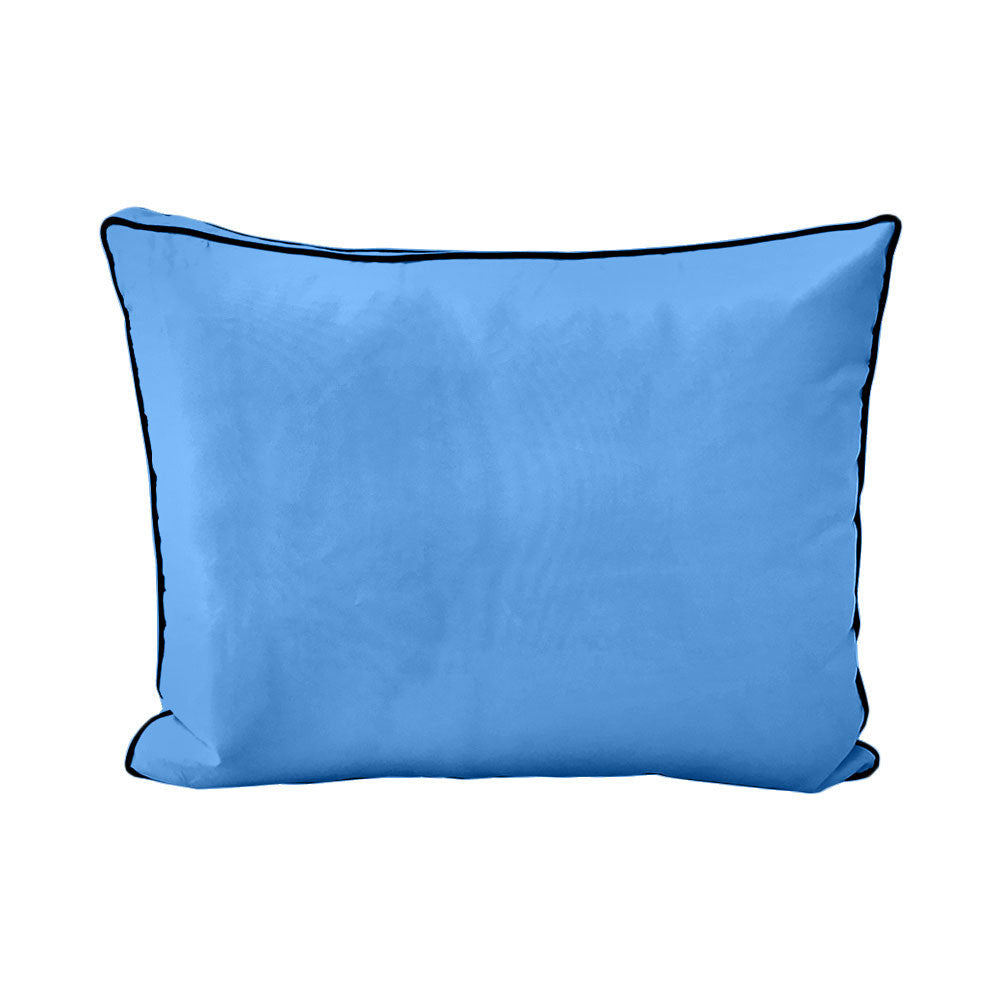 STYLE 3 Pillow & Bolster Cushion for Outdoor Indoor Daybed Porch Swing Bed Crib Size Contrast Trim AD102 | COVERS ONLY |
