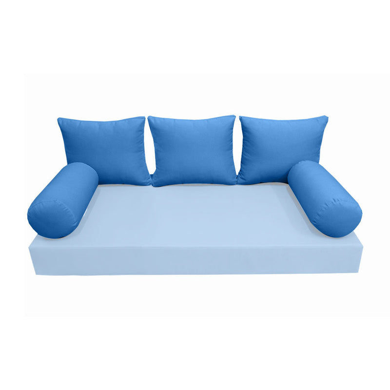 STYLE 3 Pillow & Bolster Cushion for Outdoor Indoor Daybed Porch Swing Bed Crib Size Knife Edge AD102 | COVERS ONLY |