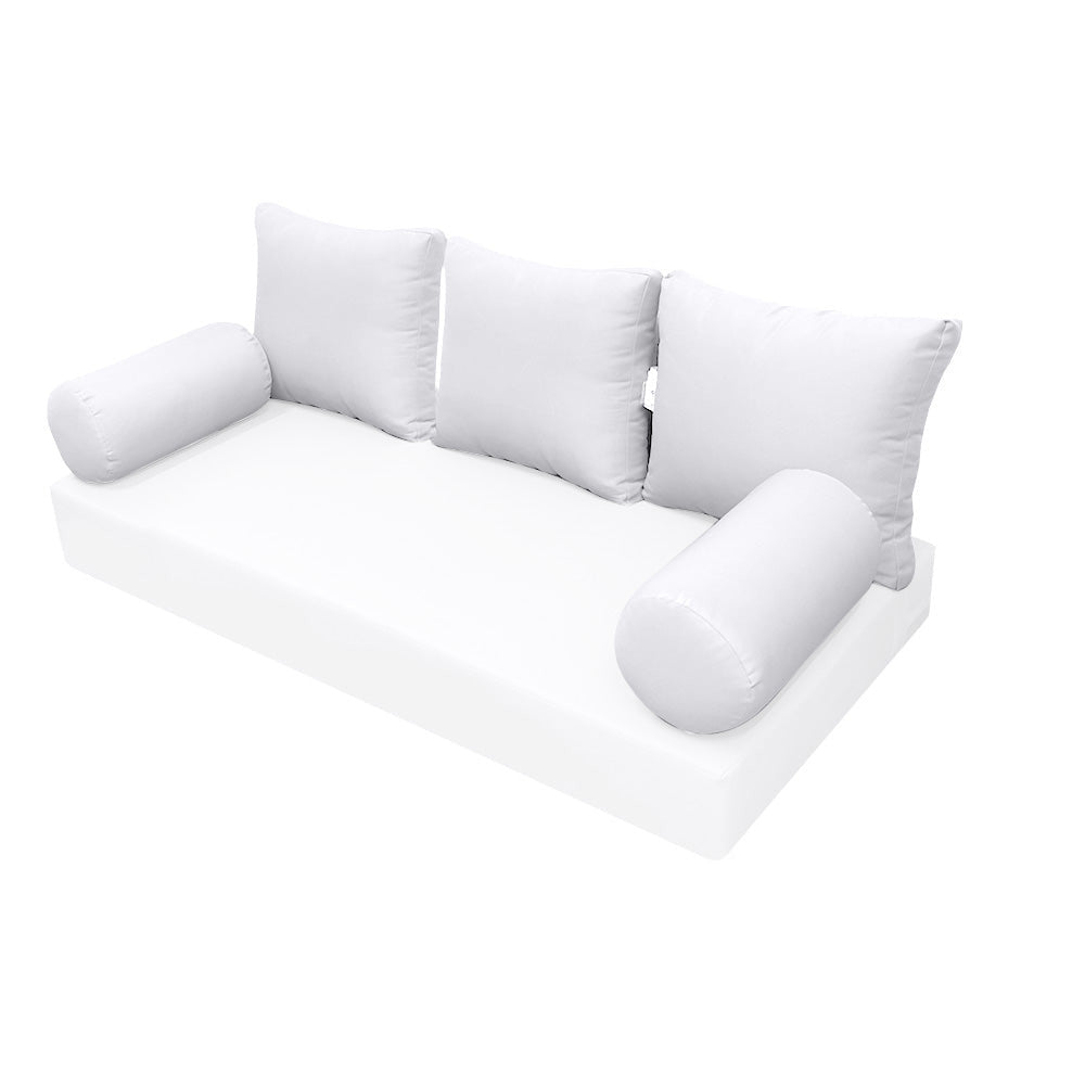 STYLE 3 pillow and bolster cushion set for daybeds, porch swings, or beds – indoor and outdoor use with durable knife-edge design. — cover only