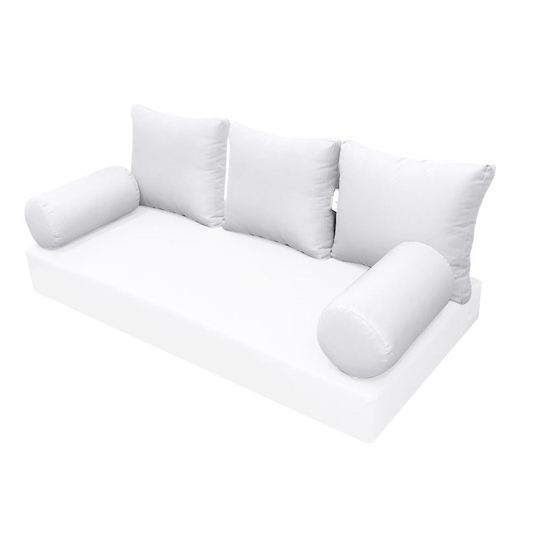 STYLE 3 Pillow & Bolster Cushion for Outdoor Indoor Daybed Porch Swing Bed Crib Size Knife Edge AD105 | COVERS ONLY |