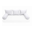Modern outdoor daybed cushion set with two bolsters and two pillows, ideal for patio, porch, or indoor lounge spaces. — cover only