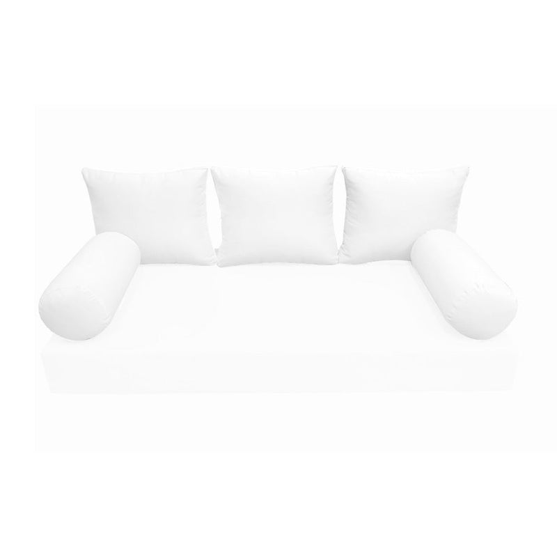 STYLE 3 Pillow & Bolster Cushion for Outdoor Indoor Daybed Porch Swing Bed Crib Size Knife Edge AD106 | COVERS ONLY |